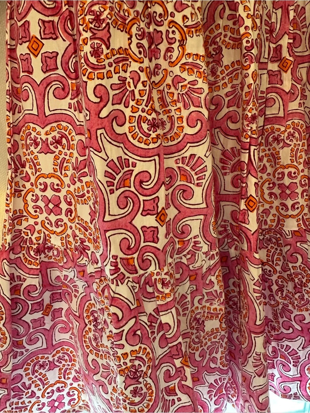 Tuckernuck Pink Orange Block Print Kenzo Dress - Picture 4 of 6